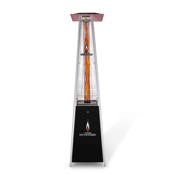 VENLO Lite KD Patio Outdoor Pyramid Heater Black 52000 BTU Propane with Wheels Commercial & Residential Use